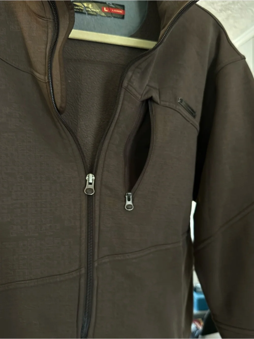 Under Armour Men’s Large Brown Full Zip Performance Jacket